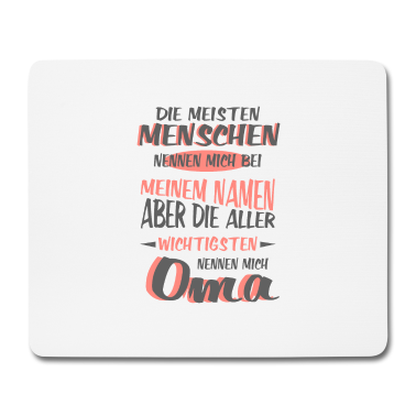 Geburtstagsgeschenk Oma Mousepad - Oma Mutter Geschenk Familie Kinder Liebe