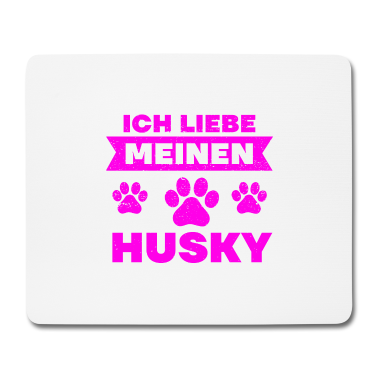 Geburtstagsgeschenk Oma Mousepad - Ich liebe meinen Husky Oma Hundeliebhaberin