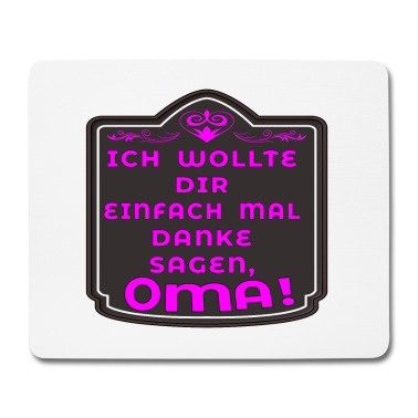 Geburtstagsgeschenk Oma Mousepad - DANKE OMA GESCHENKE FUER OMI
