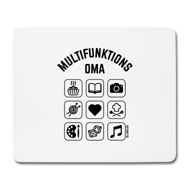 Geburtstagsgeschenk Oma Mousepad - Multifunktions Oma (9 Icons)