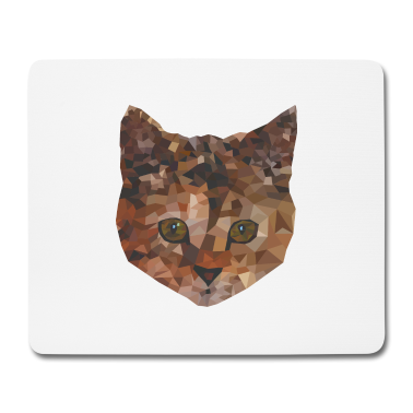 Geburtstagsgeschenk Oma Mousepad - Katze Low Poly Geburtstagsgeschenk Main Coon