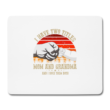 Geburtstagsgeschenk Oma Mousepad - Ich habe zwei Titel Mama und Oma