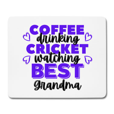Geburtstagsgeschenk Oma Mousepad - Kaffeetrinken. Cricket beobachten. Beste Oma.