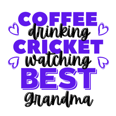 Motiv Kaffeetrinken. Cricket beobachten. Beste Oma.