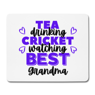 Geburtstagsgeschenk Oma Mousepad - Teetrinken. Cricket beobachten. Beste Oma.