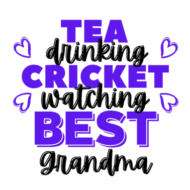 Motiv Teetrinken. Cricket beobachten. Beste Oma.