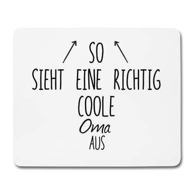 Geburtstagsgeschenk Oma Mousepad - Coole Oma Liebe Herz Geschenk Familie Frau