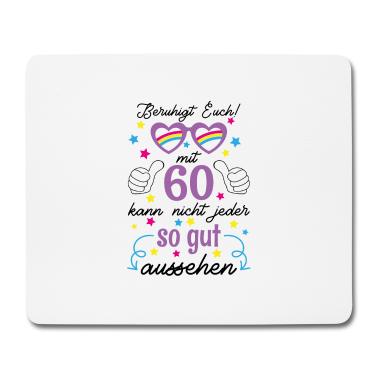 Geburtstagsgeschenk Oma Mousepad - 60 so gut Oma Liebe Geschenk Familie Herz