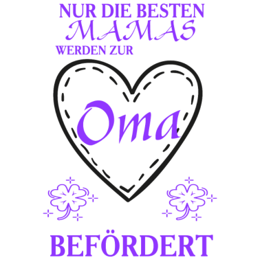 Motiv Oma befördert Familie Herz Liebe Geschenk Frau