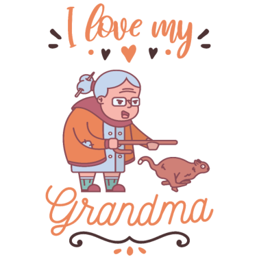 Motiv Ich liebe meine Oma Großmutter Geschenk Enkel