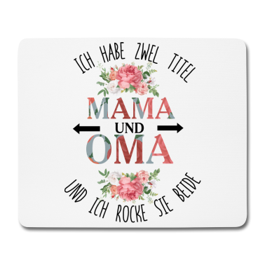 Geburtstagsgeschenk Oma Mousepad - Mama und Oma Familie Herz Liebe Geschenk Frau
