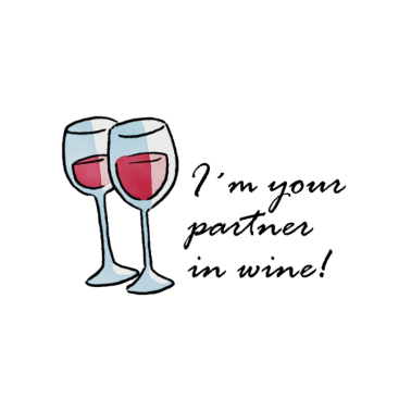 Motiv I´m your partner in wine! Wein-Partnershirt