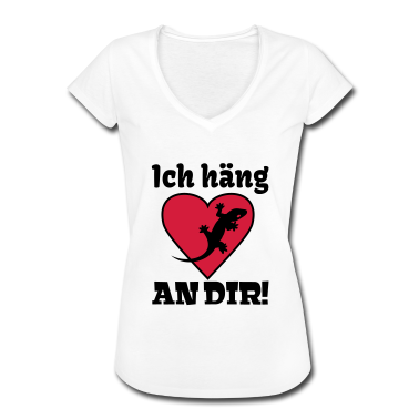 Partner T-Shirt - Valentinstag Herz Liebe Gecko Partner Spruch