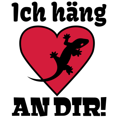 Motiv Valentinstag Herz Liebe Gecko Partner Spruch