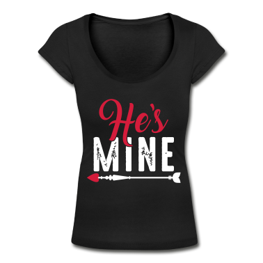 Partner T-Shirt - He's mine - Valentinstag -Liebe-Paar-Partner Shirt