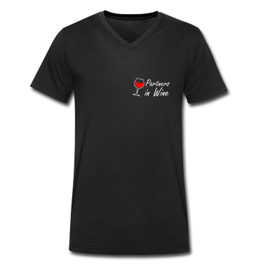 Partner T-Shirt - Partners In Wine Weinglas Rotwein Herz Wein Fun