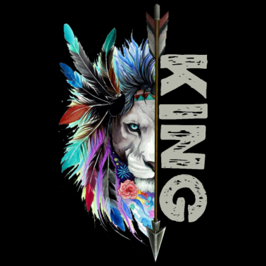 Motiv King and Queen Löwen Partner Pärchen männlich