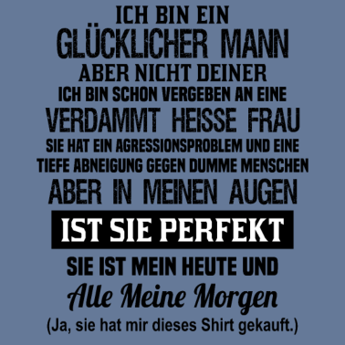 Motiv Ich bin ein glücklicher Mann Paar Ehemann Geschenk