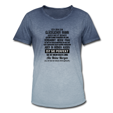 Partner T-Shirt - Ich bin ein glücklicher Mann Paar Ehemann Geschenk