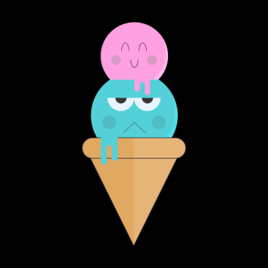 Motiv Eis Partner Beziehung Lustig Sommer