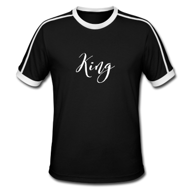 Partner T-Shirt - King König Partner Design weiß