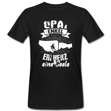 Partner T-Shirt - Opa & Enkel Herz und Seele Opi Vatertag Vintage