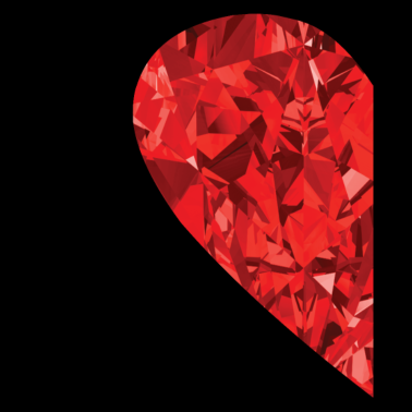 Motiv Halbes Herz für Valentinstag