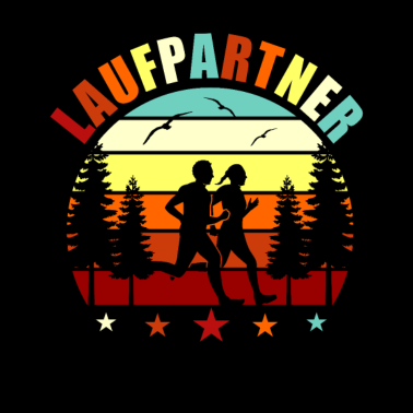 Motiv Laufpartner Laufen Partner Joggen Rennen Jogger Pa