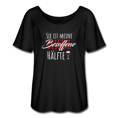 Partner T-Shirt - Besoffene Hälfte Lustig Party Feiern Partner