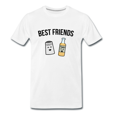 Partner T-Shirt - best friends - Tequila und Salzstreuer