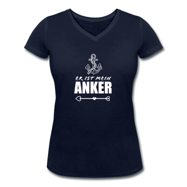 Partner T-Shirt - Er ist mein Anker Partnerlook Ehefrau Partner