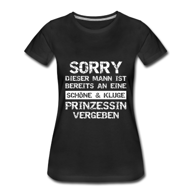 Partner T-Shirt - Mann Ist Bereits An Prinzessin Vergeben Geschenk