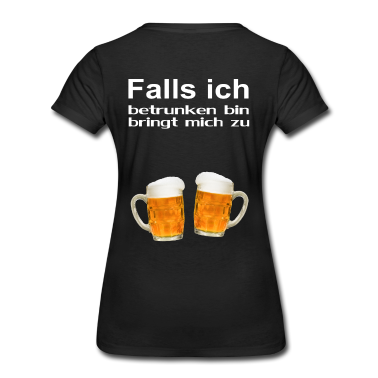 Partner T-Shirt - Falls ich betrunken bin bringt mich zu DEIN NAME