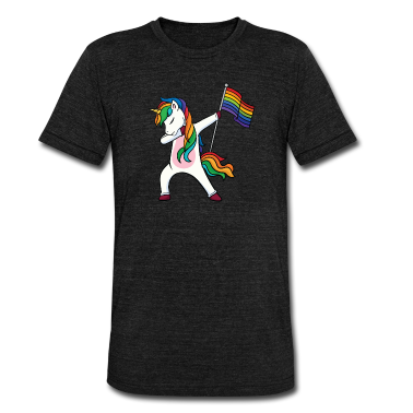 Partner T-Shirt - Einhorn Dabbing Gay Schwul Lesbisch Fahne Geschenk