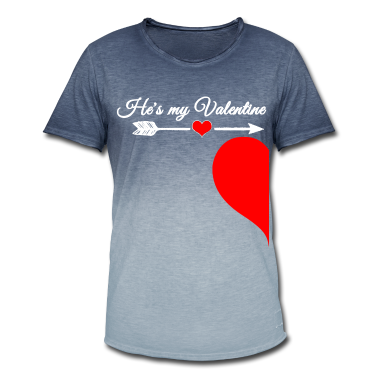 Partner T-Shirt - Du bist mein Valentin mit Herz und Pfeil Partner
