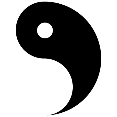 Motiv Geteiltes Ying und Yang Zeichen für Paare Yin Yang
