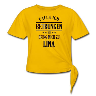Partner T-Shirt - Falls ich betrunken bin Lina - Partner Shirt