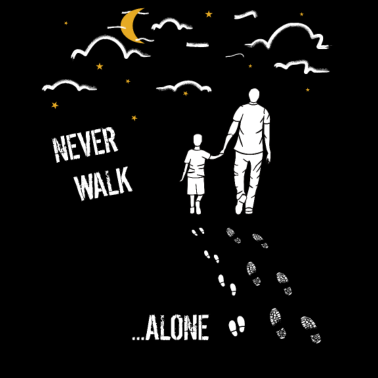 Motiv Vater und Sohn never walk alone