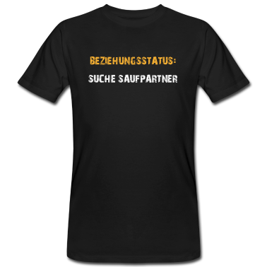 Partner T-Shirt - Beziehungsstatus: Suche Saufpartner lustig Spruch
