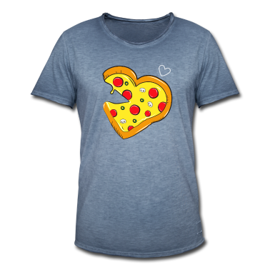 Partner T-Shirt - Pizza Herz- Fast Food - Salami Partner Shirt