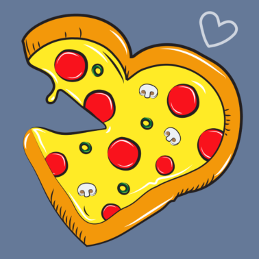 Motiv Pizza Herz- Fast Food - Salami Partner Shirt