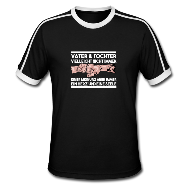 Partner T-Shirt - Vatertagsspruch Vater Tochter Papa Partner Look