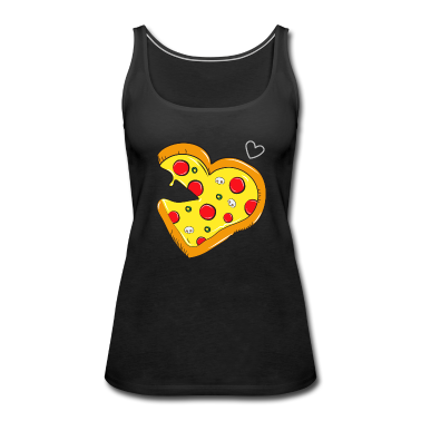 Partner Tank Top - Pizza Herz- Fast Food - Salami Partner Shirt