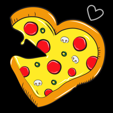 Motiv Pizza Herz- Fast Food - Salami Partner Shirt