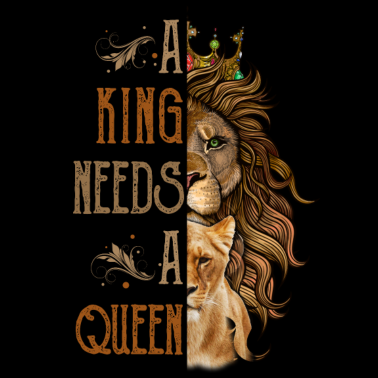 Motiv King and Queen Löwen Partner Pärchen