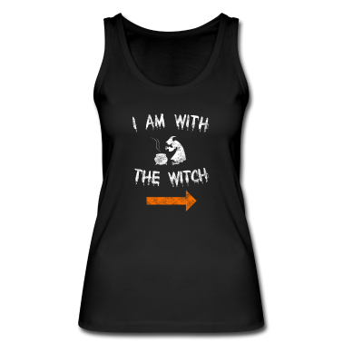 Partner Tank Top - Bin mit der Hexe hier Halloween Partner Kostüm