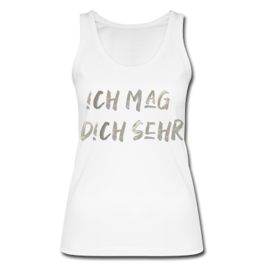 Partner Tank Top - Ich mag dich sehr Schrift Spruch liebe love