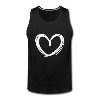 Partner Tank Top - Gezeichnetes Herz, Romantischer Liebesbeweis