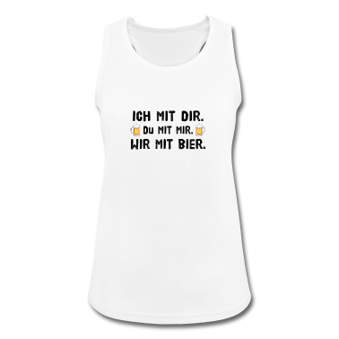Partner Tank Top - Ich mit dir du mit mir wir mit Bier Partner