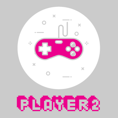 Motiv Gamer 2 - Duo Player 1 & 2 Liebe Geschenk Paar